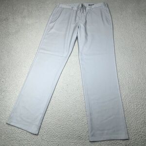 Mizzen + Main Pants Men 36x32 Gray Baron Chino‎ Athletic Tapered Trim Fit Casual